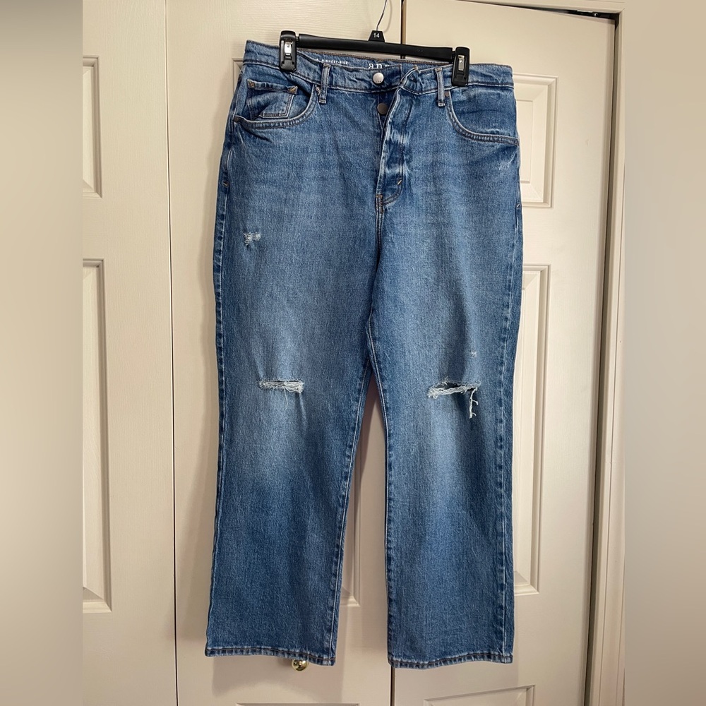 Distressed Blue Jeans